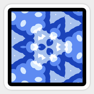 Kaleidoscope of Abstract Blue Triangle Sticker